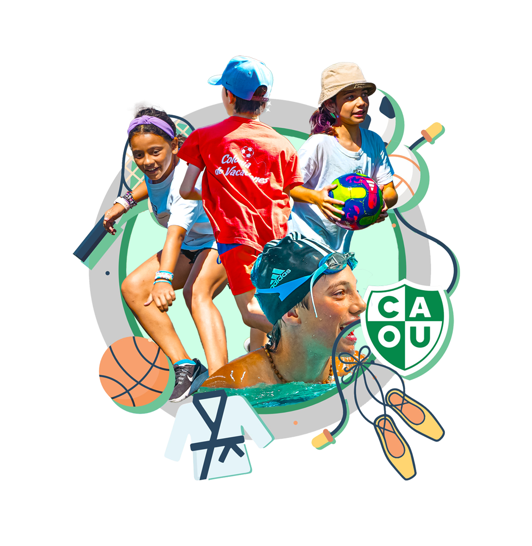 Niños y niñas participando de actividades deportivas de la Colonia de Verano
